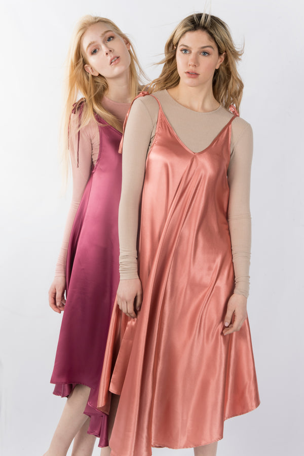 Satin Slip Swing - Magenta or Peach