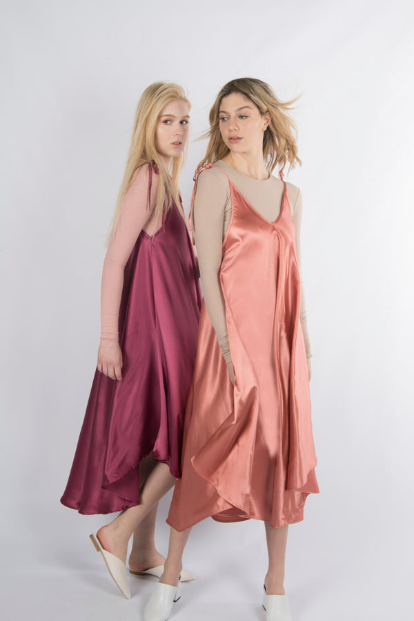 Satin Slip Swing - Magenta or Peach