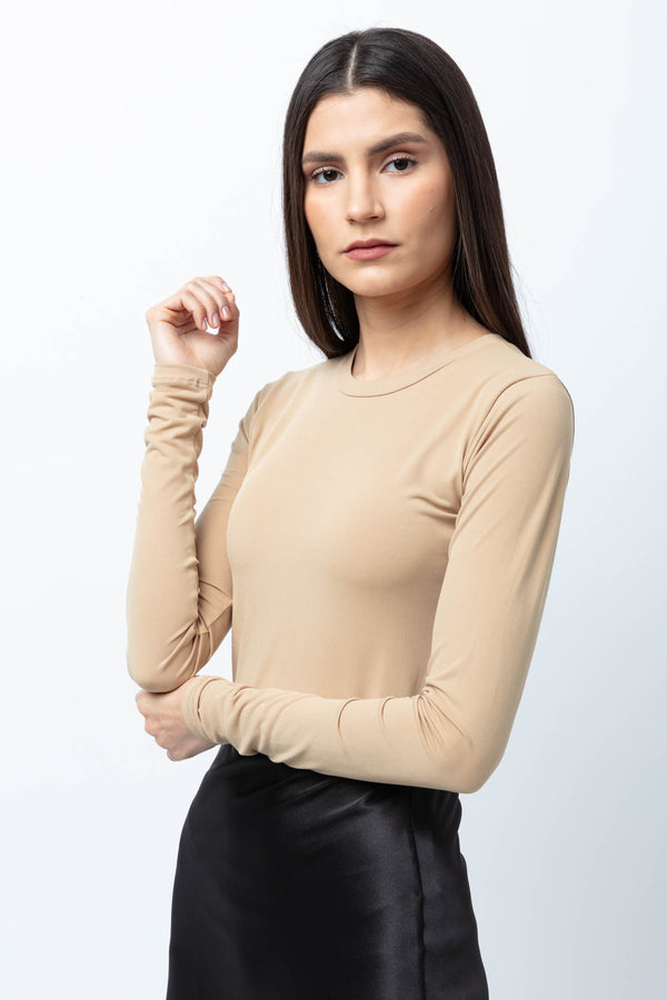 Nude Jersey Top